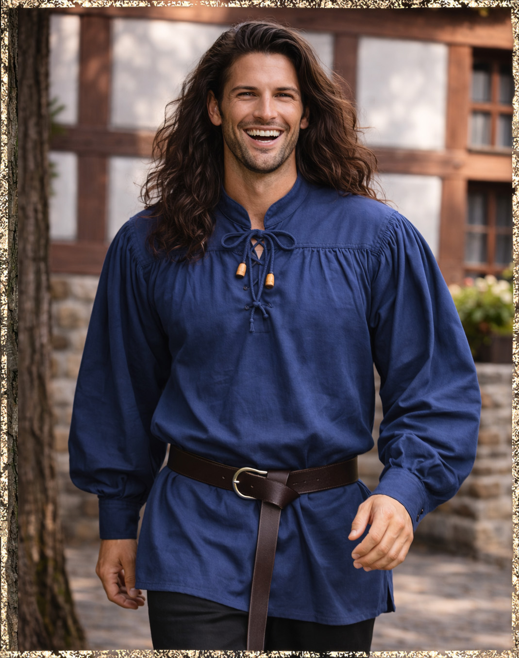 Mittelalterhemd blau